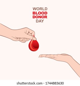 vector illustration of donate blood concept, world blood donor day