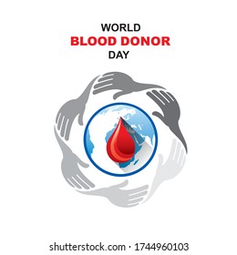 ilustración vectorial del concepto de donación de sangre, día mundial del donante de sangre