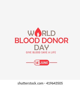 Vector illustration of Donate blood concept for World blood donor day-June 14.