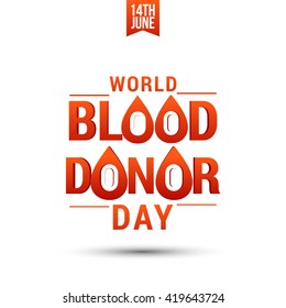 Vector illustration of Donate blood concept for World blood donor day-June 14.