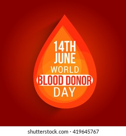 Vector illustration of Donate blood concept for World blood donor day-June 14.