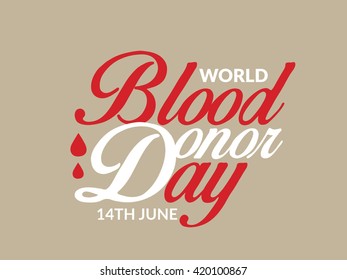 Vector illustration of Donate blood concept for World blood donor day-June 14.