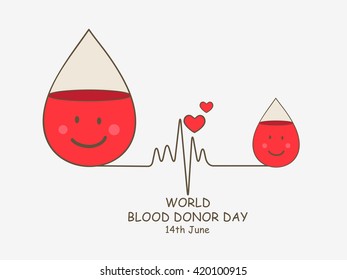 Vector illustration of Donate blood concept for World blood donor day-June 14.