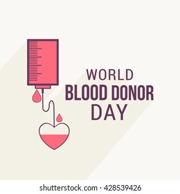 Vector illustration of Donate blood concept for World blood donor day-June 14.