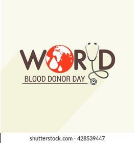 Vector illustration of Donate blood concept for World blood donor day-June 14.