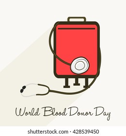 Vector illustration of Donate blood concept for World blood donor day-June 14.