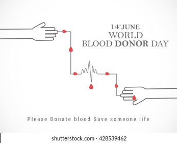 Vector illustration of Donate blood concept for World blood donor day-June 14.