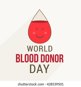 Vector illustration of Donate blood concept for World blood donor day-June 14.