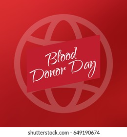 Vector illustration of Donate blood concept for World blood donor day June 14.