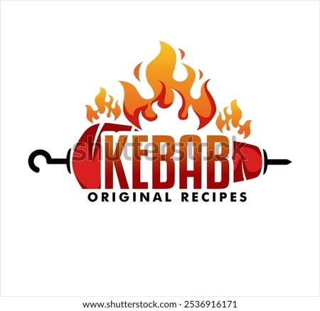 vector illustration Doner kebab logo templates. Vector creative labels for Turkish and Arabian fast food restaurant. business logos, branding logos