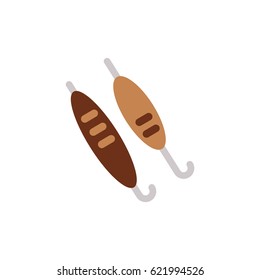 Vector illustration of Doner Kebab on pole, grilling with fat