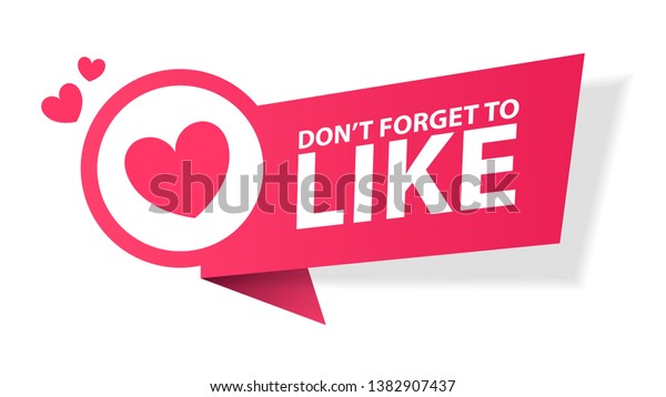 Vector Illustration Dont Forget Like Button Stock Vector Royalty
