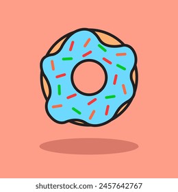 Vector illustration Donut. Vector design Doughnut. Donut Doughnut Cake 
Cartoon design illustration and icon for website, digital and print