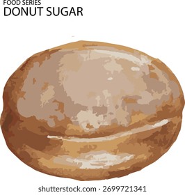 Ilustración vectorial de azúcar rellena de rosquillas