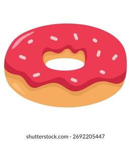 Vektorgrafik von Donut mit Eisglasur