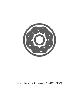Vector illustration of donut icon on white background
