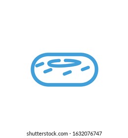 Vector illustration, donut icon template.  
