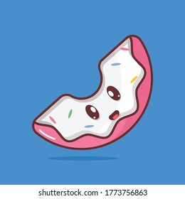 Vector illustration of donut pieces