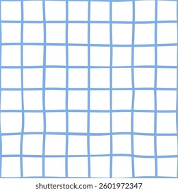 Vector illustration of Doodle Art. Grid, lines, collage, geometric plaid with pencil lines and strokes. Patterned paper. Creative and fun decoration. Seamless fabric pattern for graphic background.
