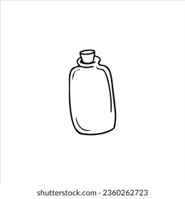 vector illustration doodle bottle outline