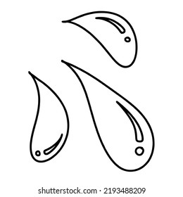 Vector illustration Doodle Cartoon Drops Of Blood