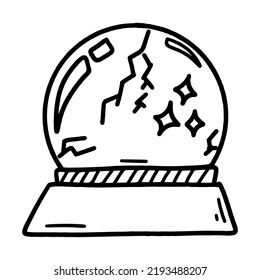 Ilustración del vector Doodle Cartoon Magic Ball