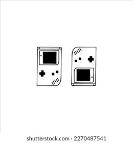 vector illustration of doodle classic game