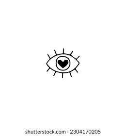 ilustración vectorial doodle eye
