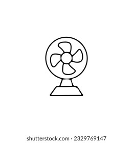 concepto de ventilador de doodle de ilustración vectorial