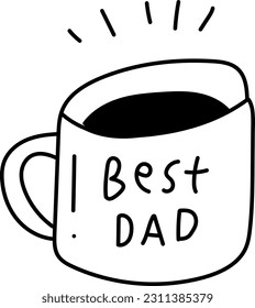 vector, illustration, doodle, father, dad, background, design, happy, card, love, art, day, daddy, holiday, graphic, sketch, man, drawing, greeting, male, hand, text, poster, tie, lettering, icon