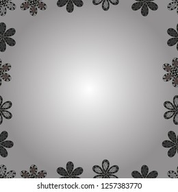 Vector illustration. Doodle frame. Illustration in white, gray and black colors. Seamless pattern.
