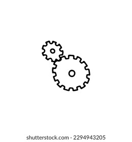 vector illustration doodle gear concept