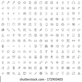vector illustration of doodle icons