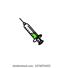 vector illustration doodle injection concept