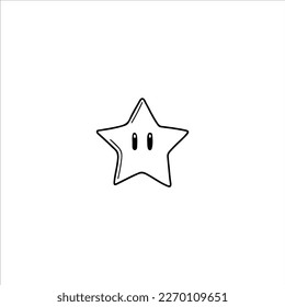 ilustración vectorial de la pequeña estrella de doodle