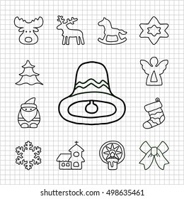 Vector illustration - Doodle Merry Christmas Icon set