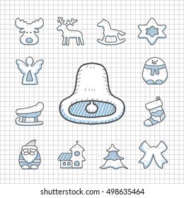 Vector illustration - Doodle Merry Christmas Icon set