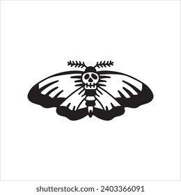 vector illustration of doodle moth