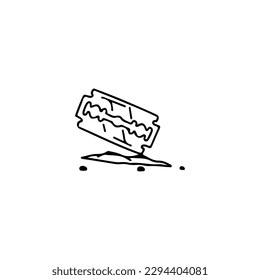 concepto de afeitar de doodle de ilustración vectorial