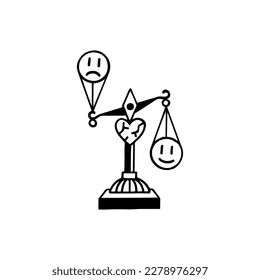 concepto de escalas de doodle de ilustración vectorial
