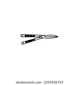 vector illustration doodle scissors concept