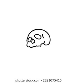 vector illustration doodle skull concept