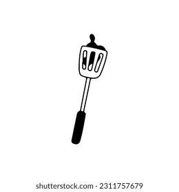 vector illustration doodle spatula concept