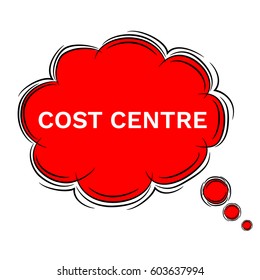 Vector Illustration Doodle of speech bubble COST CENTRE . EPS8 .