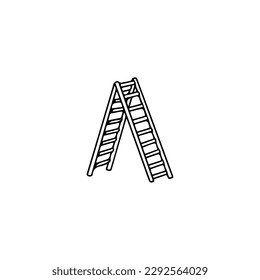 concepto de escaleras de doodle de ilustración vectorial