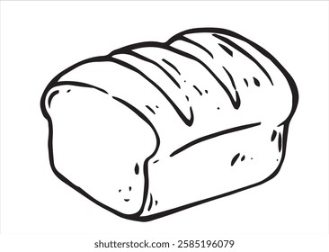 vector illustration in doodle style. loaf of bread