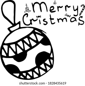 Vector illustration in doodle style of New Year and Christmas holiday