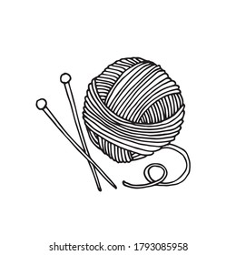 Vector Illustration Doodle Style Skein Thread Stock Vector (Royalty ...