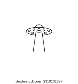 vector illustration doodle ufo concept
