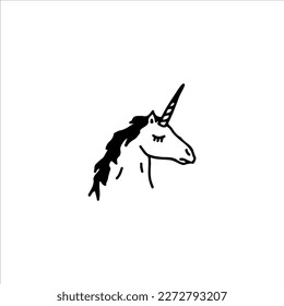 vector illustration of doodle unicorn